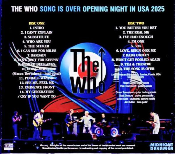 Who,The Who/FL,USA 08.16.2025 Complete - Image 2