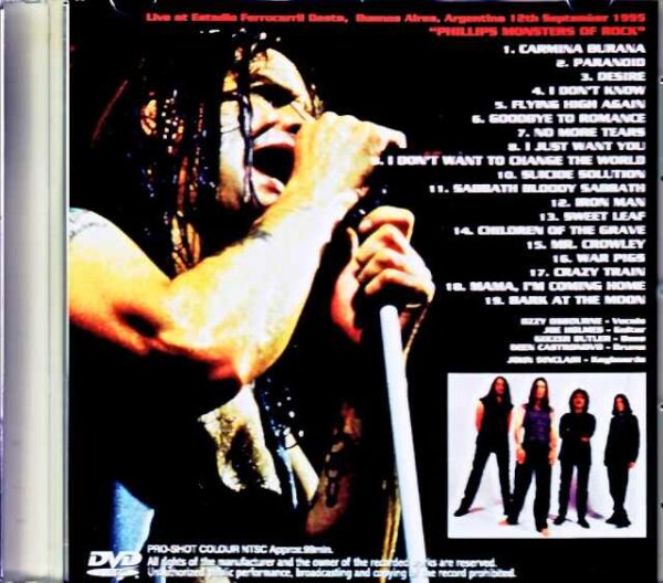 Ozzy Osbourne/Chile 1995 Complete Multi-Cam Edition Jewel Version - Image 2