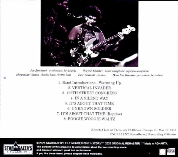 Weather Report / IL, USA 1973 Soundboard Edition - Image 2