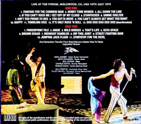 Rolling Stones/CA,USA 07.10.1975 Complete Upgrade - Image 2