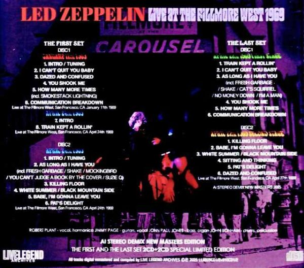 Led Zeppelin/CA,USA 1969 3Days AI Stereo Demix New Masters Edition - Image 2