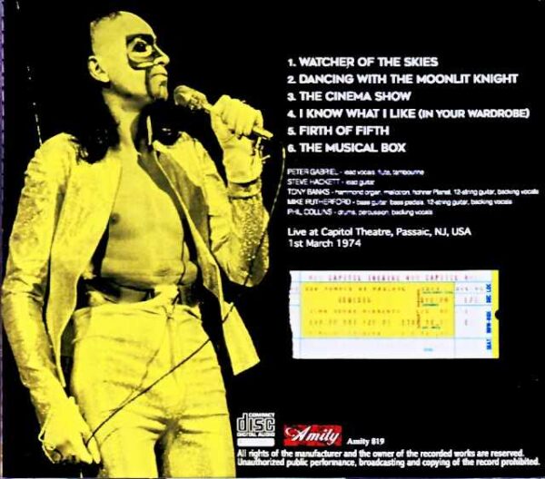 Genesis/NJ,USA 03.01.1974 Soundboard Edition - Image 2