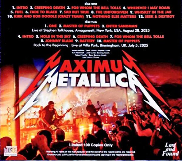 Metallica/NY,USA 08.28.2025 Complete Soundboard Edition & more - Image 2