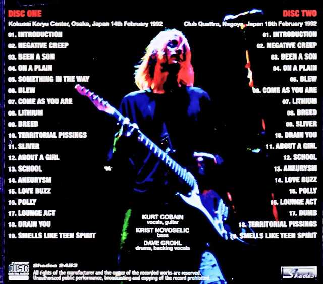 Nirvana/Osaka, Japan 02.14.1992 DAT Master Edition & more - Image 2