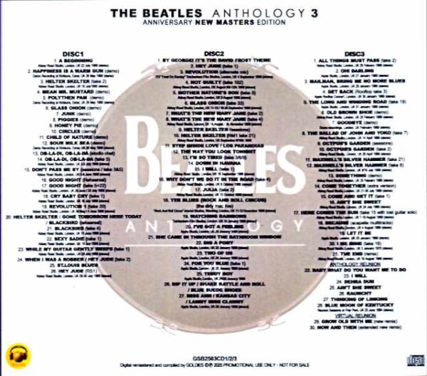 Beatles Anthology 3 30th Anniversary New Masters Edition - Image 2