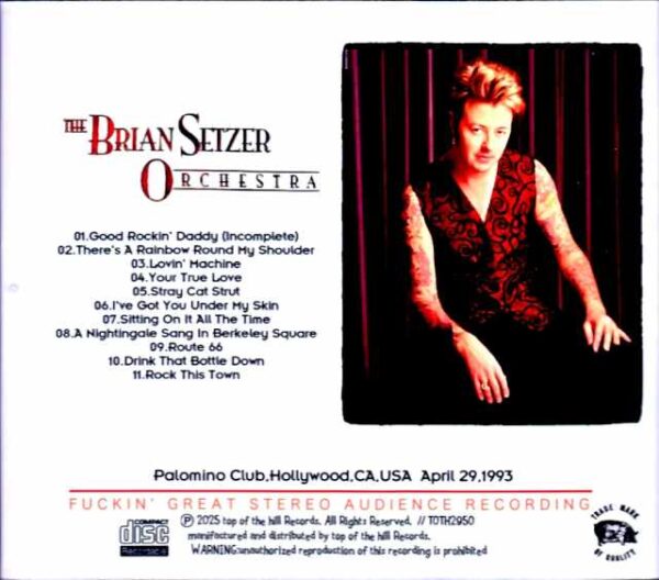 Brian Setzer Orchestra Brian Setzer/CA,USA 04.29.1993 - Image 2
