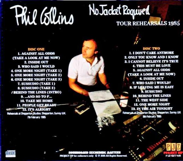 Phil Collins / England, UK 1985 2 Days Rehearsals Soundboard Edition - Image 2