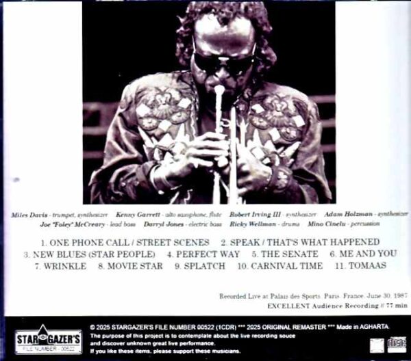 Miles Davis Kenny Garrett Miles Davis Kenny Garrett/France 1987 - Image 2