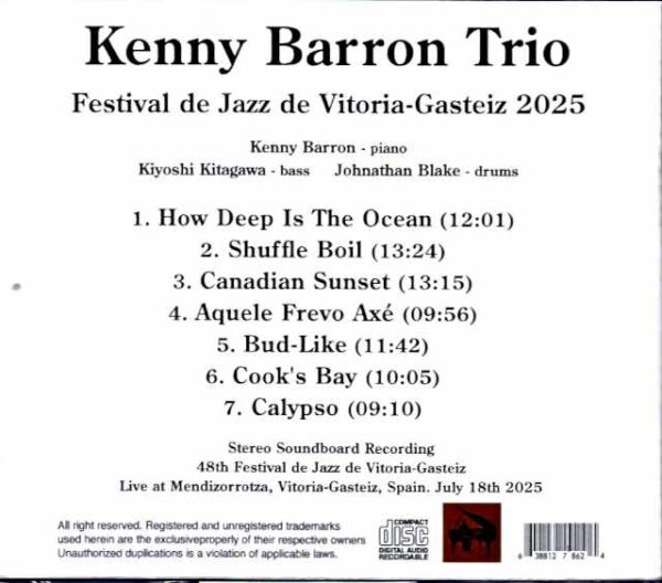 Kenny Barron Trio Kenny Barron/Spain 2025 Complete Soundboard Edition - Image 2