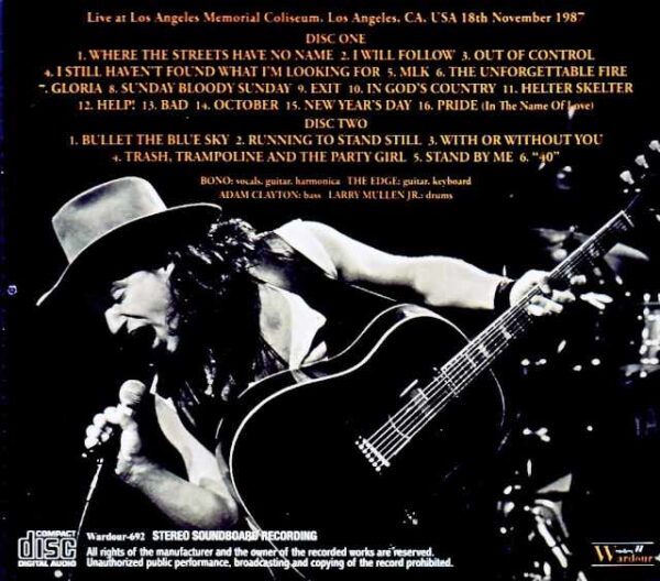U2 You2/CA,USA 11.18.1987 Complete Soundboard Edition - Image 2