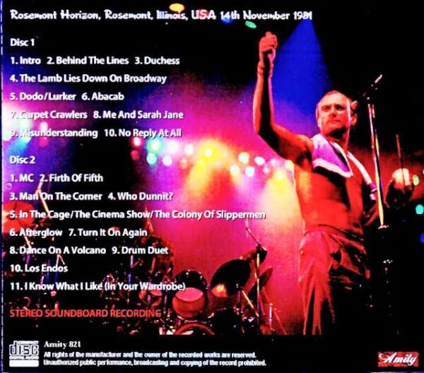 Genesis/IL,USA 11.14.1981 Complete Soundboard Edition - Image 2