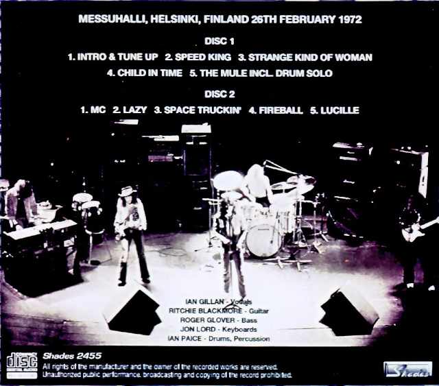 Deep Purple Deep Purple/Finland 02.26.1972 Complete - Image 2