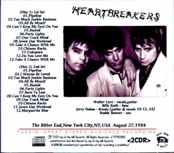Heartbreakers/NY,USA 08.27.1984 - Image 2