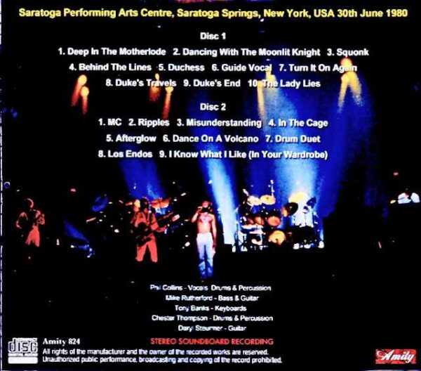 Genesis / NY, USA 06.30.1980 Complete Soundboard Edition - Image 2