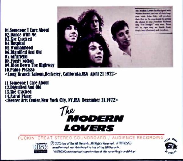 Modern Lovers/CA,USA 1972 Soundboard Edition & more - Image 2
