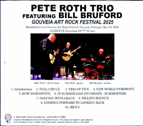 Pete Roth Trio Bill Bruford Pete Roth Bill Bruford/Portugal 2025 Complete - Image 2