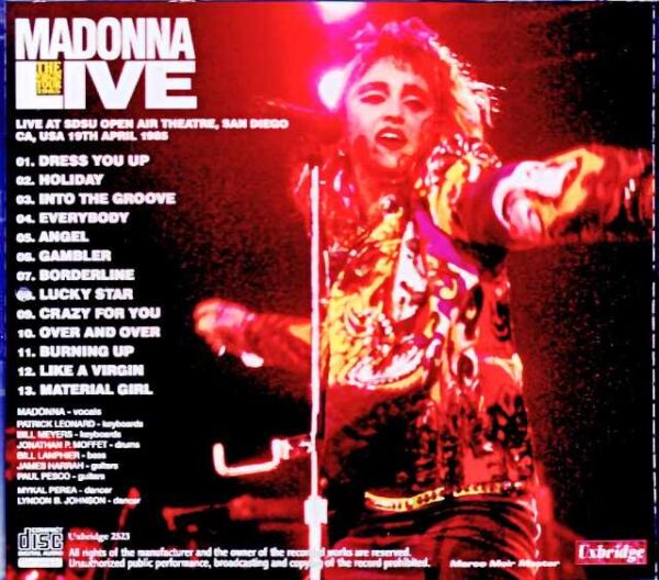 Madonna/CA,USA 04.19.1985 Marco Moir Master Edition - Image 2