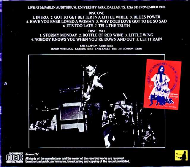Derek and the Dominos/TX,USA 11.06.1970 Upgrade - Image 2