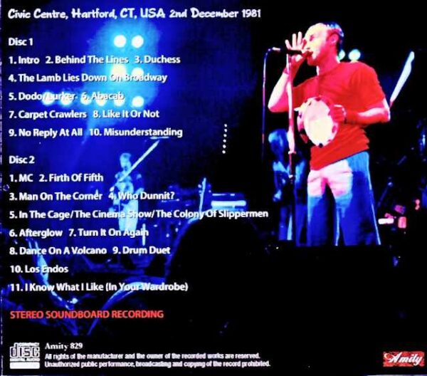 Genesis/CT,USA 12.02.1981 Complete Soundboard Edition - Image 2