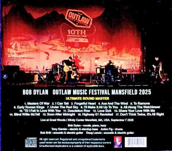 Bob Dylan/MA,USA 08.07.2025 Complete - Image 2