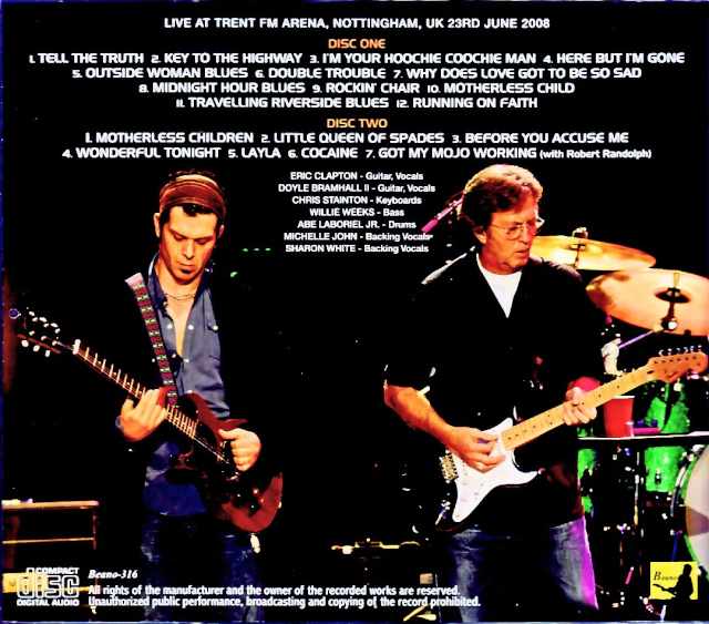 Eric Clapton/England,UK 06.23.2008 Complete DAT Master Edition - Image 2