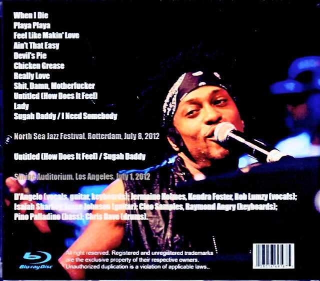 D'Angelo/Netherlands 2012 Multi-Cam Edition & more Blu-Ray Version - Image 2