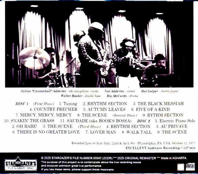 Cannonball Adderley Quintet Cannonball Adderley/PA,USA 1973 - Image 2