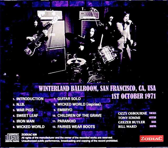 Black Sabbath/CA,USA 10.01.1971 Complete Upgrade - Image 2