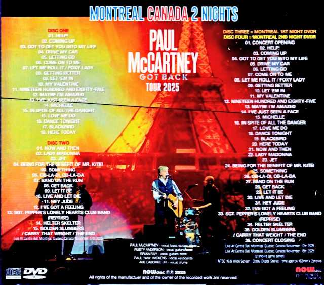 Paul McCartney/Canada 2025 2Days S & V - Image 2