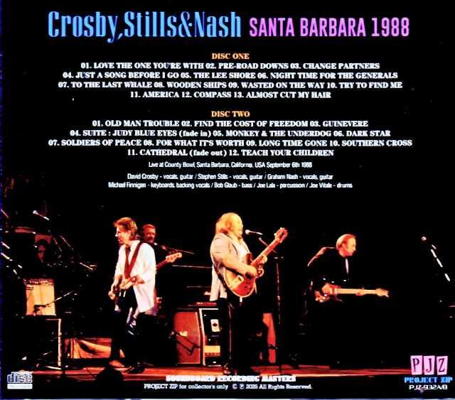 Crosby, Stills and Nash / CA, USA 09.06.1988 Complete Soundboard Edition - Image 2