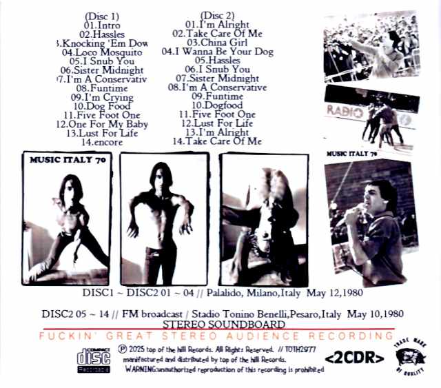 Iggy Pop/Italy 05.12.1980 Complete FM Broadcast Edition - Image 2
