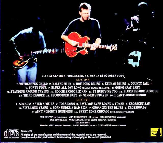 Eric Clapton/MA,USA 1994 DAT Master Edition - Image 2