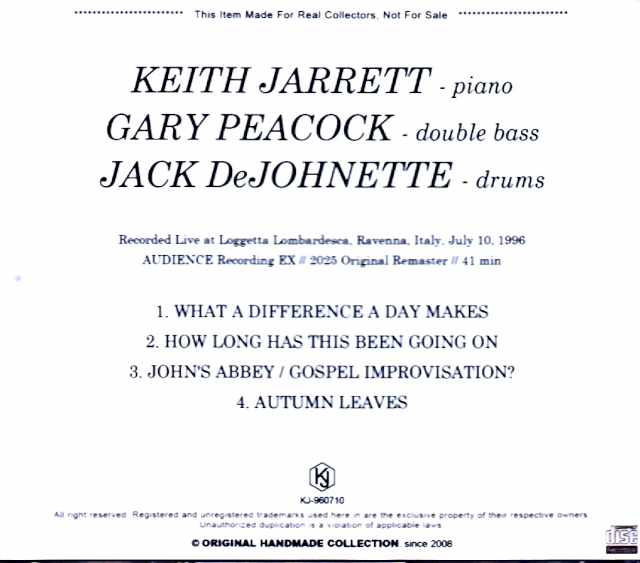 Keith Jarrett Trio Keith Jarrett/Italy 07.10.1996 - Image 2