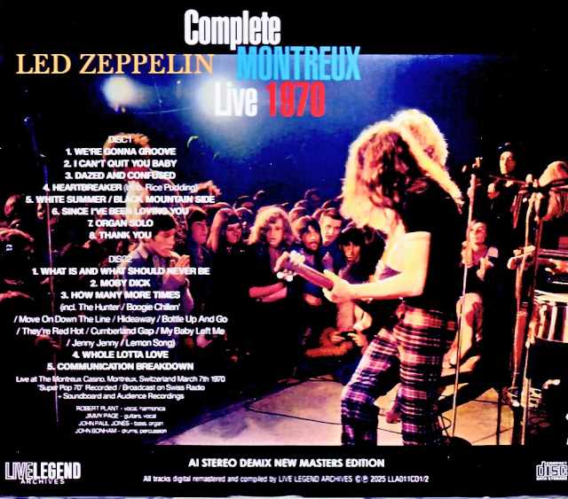 Led Zeppelin/Switzerland 03.07.1970 Complete AI Stereo Demix Edition - Image 2