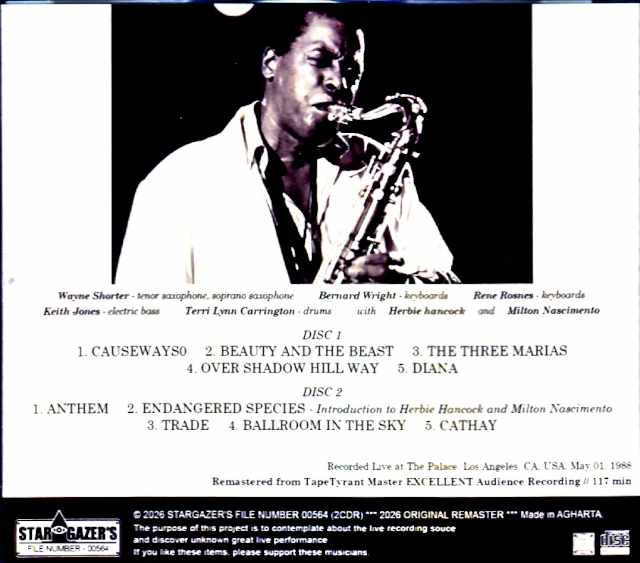 Wayne Shorter Quintet, Herbie Hancock *CA, USA 1988 Remastered - Image 2