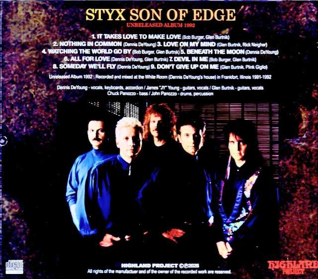 Styx / Son of Edge Unreleased Album IL, USA 1991-1992 - Image 2