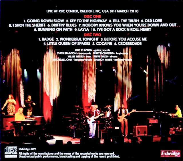 Eric Clapton / NC, USA 03.08.2010 Complete DAT Master Edition - Image 2