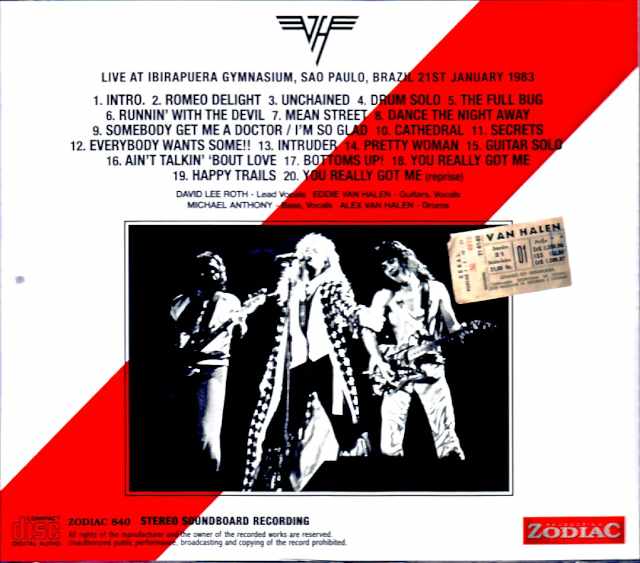 Van Halen / Brazil 01.21.1983 Soundboard Edition - Image 2