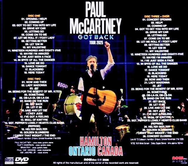 Paul McCartney / Canada 11.21.2025 S & V Complete - Image 2