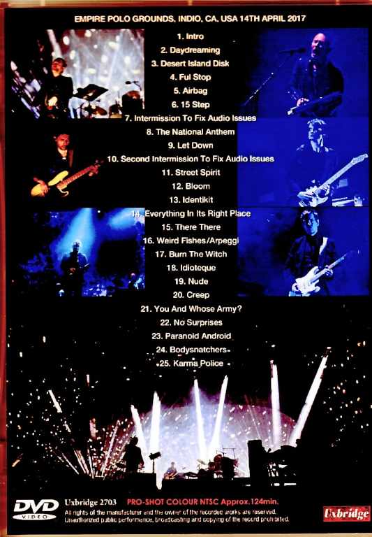 Radiohead / CA, USA 04.14.2017 Complete Multi-Cam Edition - Image 2