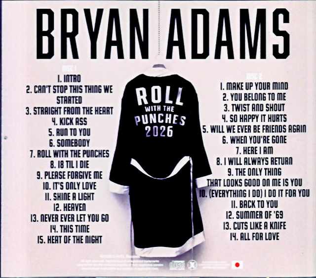 Bryan Adams / Tokyo, Japan 01.26.2026 Complete IEM Matrix Edition & more - Image 2