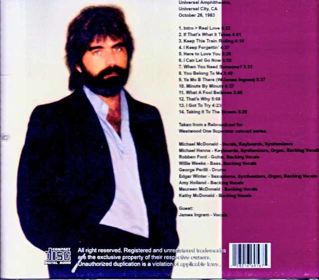 Michael McDonald James Ingram / CA, USA 1983 Soundboard Edition - Image 2