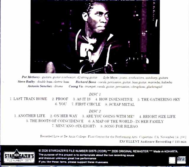Pat Metheny Group, Lyle Mays / CA, USA / 11.14.2002 / Remastered - Image 2