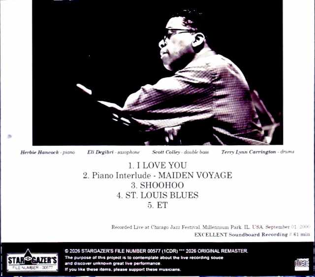 Herbie Hancock Quartet / IL, USA 09.01.2000 FM Broadcast Edition - Image 2