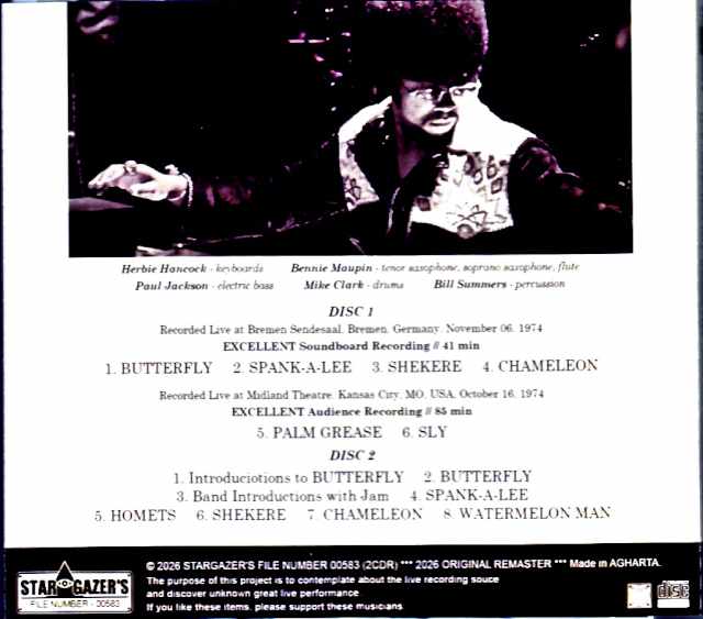 Herbie Hancock Headhunters / MO, USA 11.06.1974 Soundboard Edition & more - Image 2
