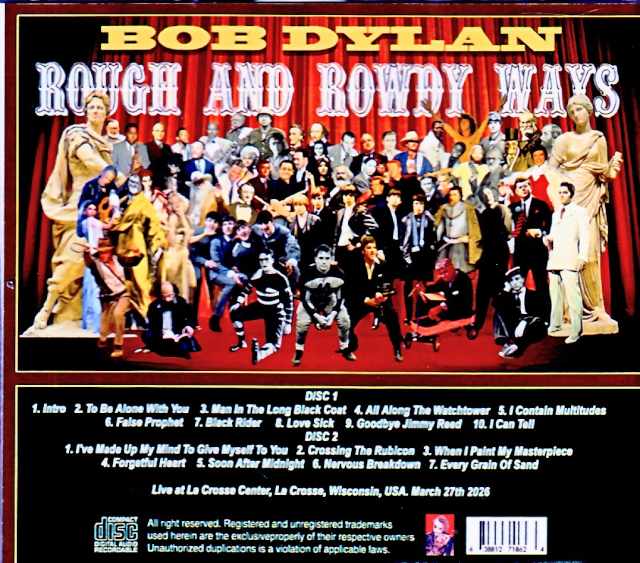 Bob Dylan / WI, USA 03.27.2026 Complete - Image 2