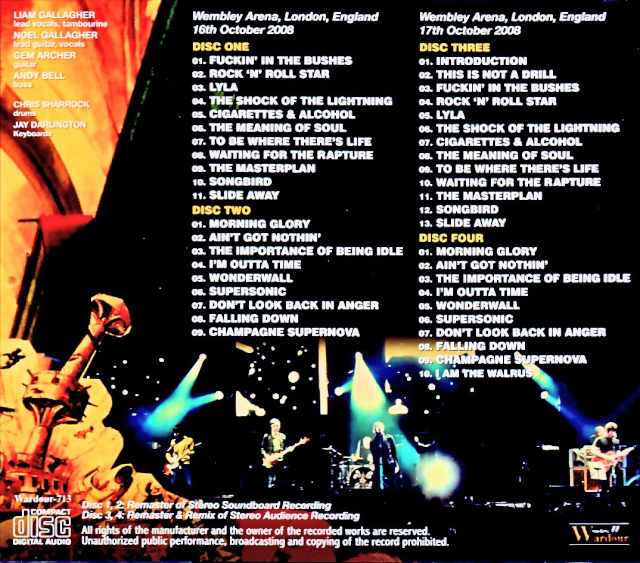 Oasis / London, UK 2008 2 Days Complete Remaster of Stereo Soundboard and Audience Recording - Image 2