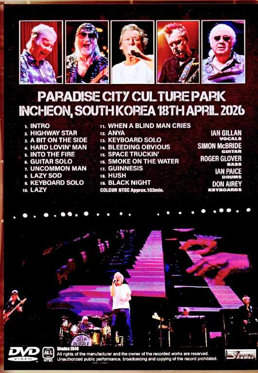 Deep Purple / South Korea 04.18.2026 Complete - Image 2