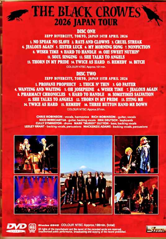 Black Crowes / Tokyo, Japan 2026 2 Days Complete - Image 2