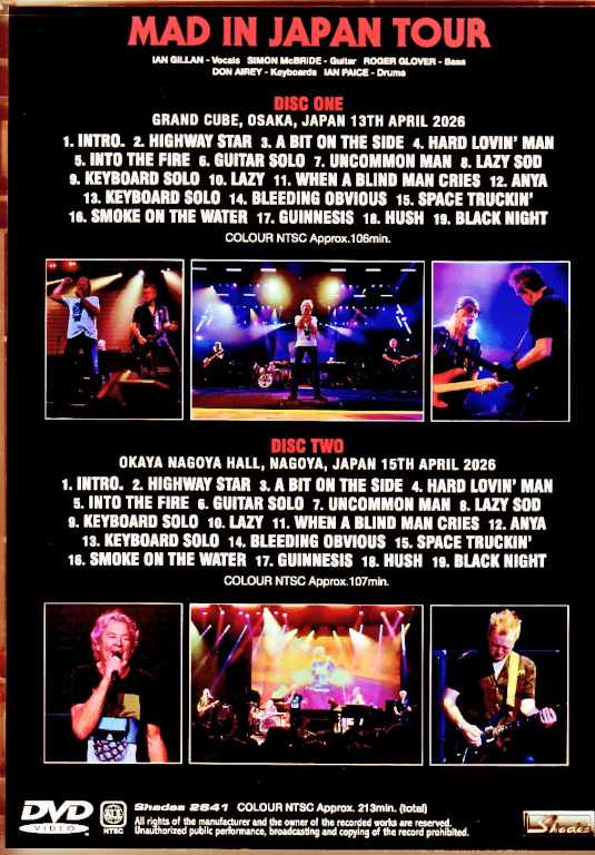 Deep Purple / Osaka & Aichi, Japan 2026 Complete - Image 2
